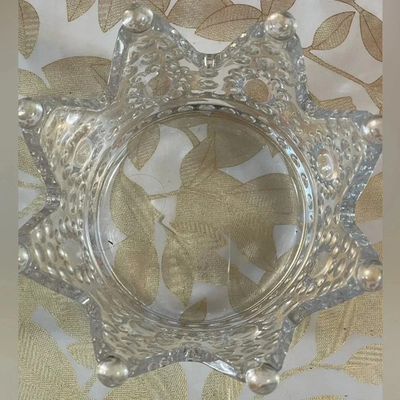 PRINCESS  CROWN  GLASS / Cristal Candy Cookies DISH/ Vase - Picture 1 of 6
